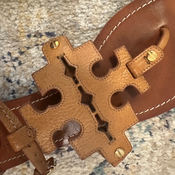 Tory Burch Phoebe leather sandal camel tan brown, size 12 - Picture 11 of 13